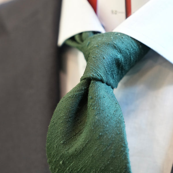 Green Shantung Silk Tie