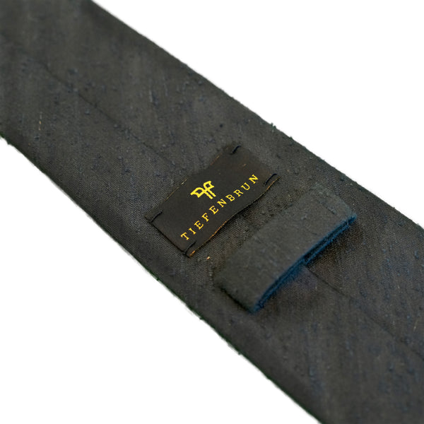 Navy Shantung Silk Tie