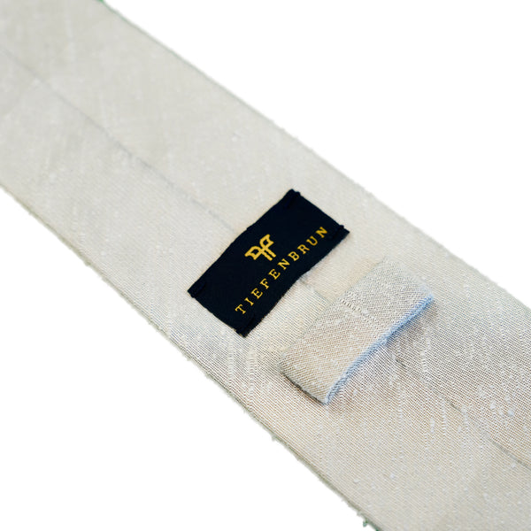 Silver Shantung Silk Tie