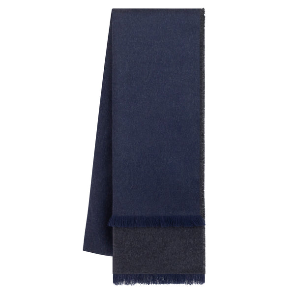 Navy & Charcoal Cashmere Scarf