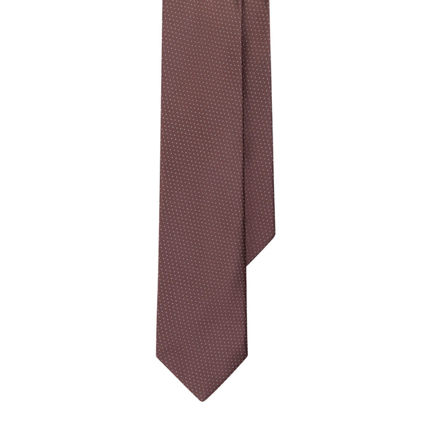 Brown Microdot Tie