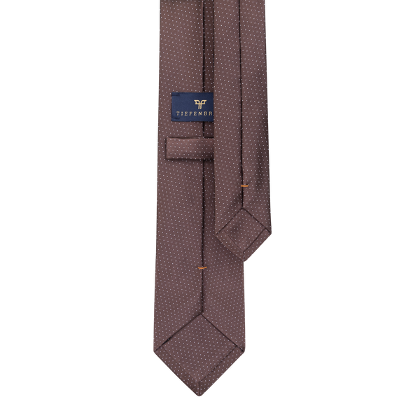 Brown Microdot Tie