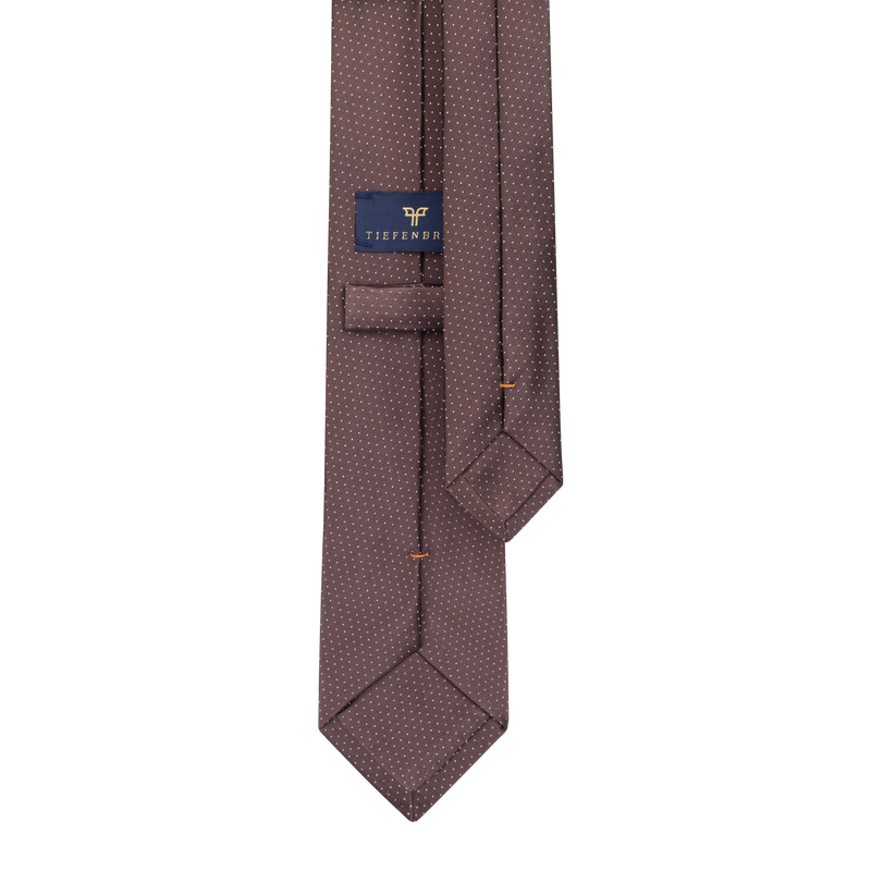Brown Microdot Tie