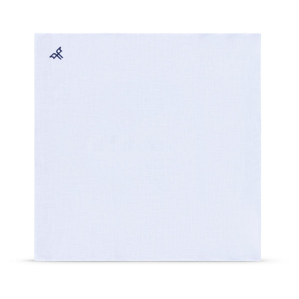 White Linen Pocket Square