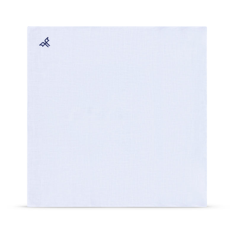White Linen Pocket Square