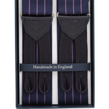 Navy and Pink Striped Braces