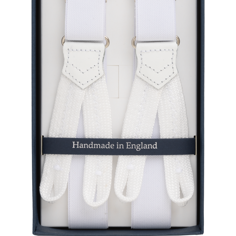 White 25mm Braces