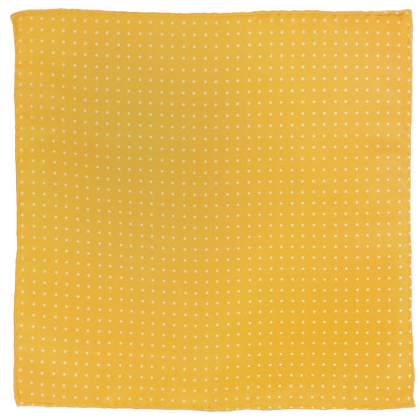 Tiefenbrun Yellow Dot Silk Square