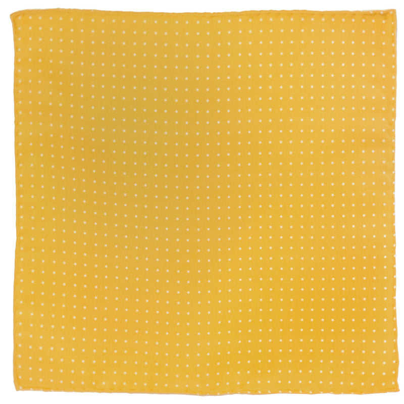 Tiefenbrun Yellow Dot Silk Square