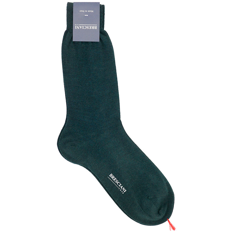 Bresciani Wool Short Socks - Green