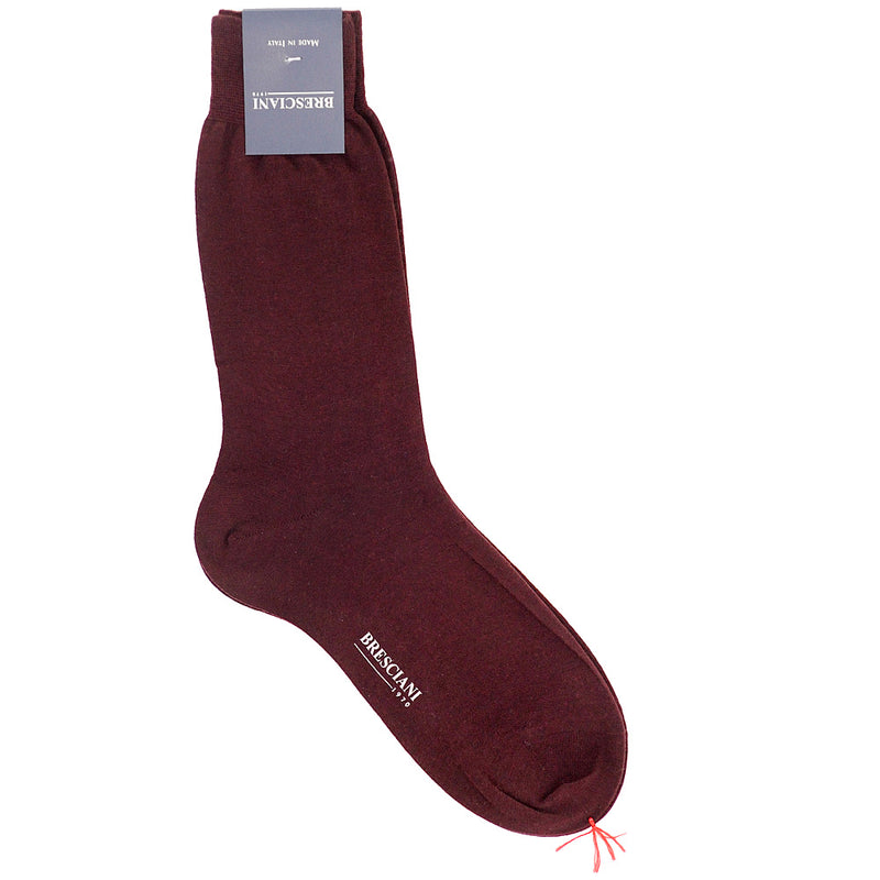 Bresciani Wool Short Socks - Burgundy