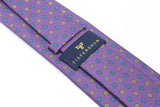 Seven-Fold Purple Floral Silk Tie